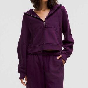 Lululemon Scuba Oversized Half-Zip Hoodie in Dramatic Magenta, size M/L